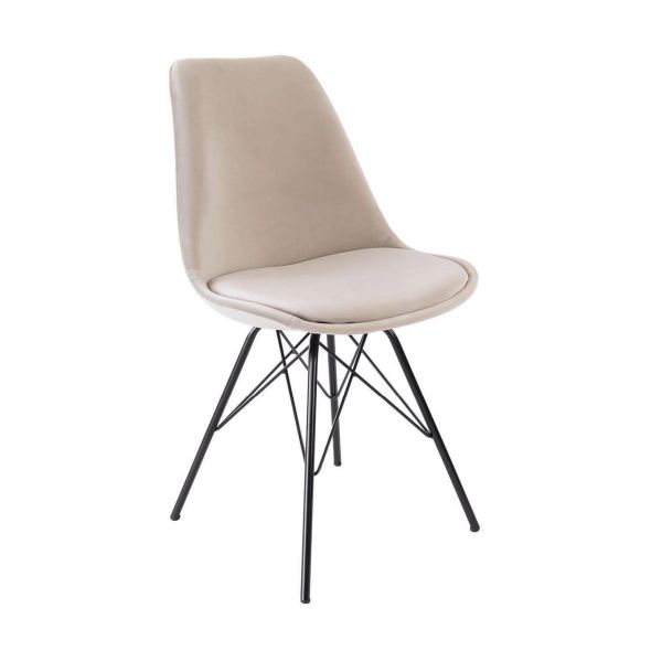 Kick Schalenstuhl Velvet - Champagner - Champagner