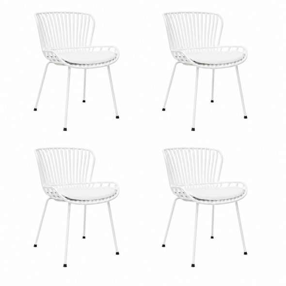 4er Set Kick Gartenstuhl Lot - Weiß