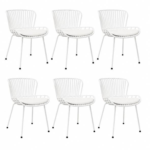6er Set Kick Gartenstuhl Lot - Weiß