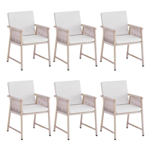 6er Set Kick Gartenstuhl Sia - Beige