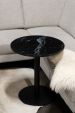 Kick Beistelltisch Marble Rund Hoch - Schwarz