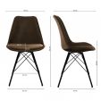 Kick Schalenstuhl Velvet - kaffee - Kaffeebraun