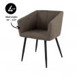 Kick Esszimmerstuhl Liv Bouclé - Braun