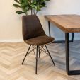 Kick Schalenstuhl Velvet - kaffee - Kaffeebraun