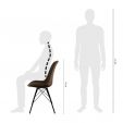 Kick Schalenstuhl Velvet - kaffee - Kaffeebraun