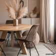 Kick Schalenstuhl Velvet - kaffee - Kaffeebraun