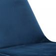 Kick Schalenstuhl Velvet - Dunkelblau - Dunkelblau