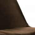 Kick Schalenstuhl Velvet - kaffee - Kaffeebraun