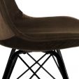 Kick Schalenstuhl Velvet - kaffee - Kaffeebraun