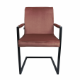 Kick Armlehnenstuhl JIM - Velvet - Rosa
