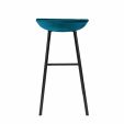 Kick Barhocker Finn Hoch - Velvet - Blau