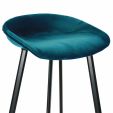 Kick Barhocker Finn Hoch - Velvet - Blau