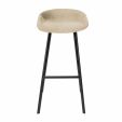 Kick Barhocker Finn Hoch - Velvet - Champagner