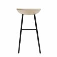 Kick Barhocker Finn Hoch - Velvet - Champagner