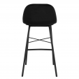 Kick Barhocker JEFF - Velvet - Schwarz