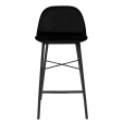Kick Barhocker JEFF - Velvet - Schwarz
