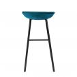 Kick Barkruk Finn Laag - Velvet Blauw