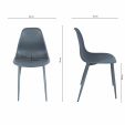 Kick Designerstuhl Yara - Dunkelgrau