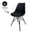 Kick Schalenstuhl Metal Luuk - Schwarz