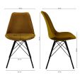 Kick Schalenstuhl Velvet - Gold - Gold