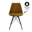 Kick Schalenstuhl Velvet - Gold - Gold