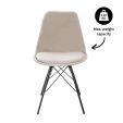 Kick Schalenstuhl Velvet - Champagner - Champagner