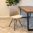Kick Schalenstuhl Velvet - Champagner - Champagner