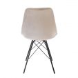 Kick Schalenstuhl Velvet - Champagner - Champagner