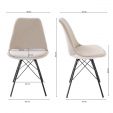 Kick Schalenstuhl Velvet - Champagner - Champagner