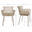 Kick Gartenstuhl Otis - Weiss - Beige
