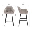Kick Barhocker Lynn - Grau