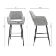 Kick Barhocker Youri - Grau