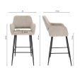 Kick Barhocker Youri - Taupe