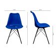 Kick Schalenstuhl Metal Luuk - Dunkelblau