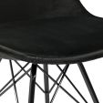 Kick Schalenstuhl Velvet - Schwarz - Schwarz