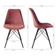 Kick Schalenstuhl Velvet - Rosa - Rosa