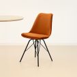 Kick Schalenstuhl Velvet - Orange - Orange