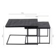Kick Couchtischset Muse - Schwarz