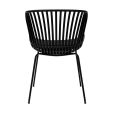 6er Set Kick Gartenstuhl Lot - Schwarz