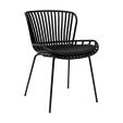 4er Set Kick Gartenstuhl Lot - Schwarz