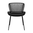 4er Set Kick Gartenstuhl Lot - Schwarz