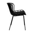 4er Set Kick Gartenstuhl Lot - Schwarz