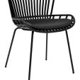 4er Set Kick Gartenstuhl Lot - Schwarz