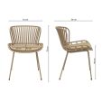 4er Set Kick Gartenstuhl Lot - Beige