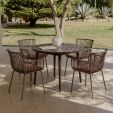 6er Set Kick Gartenstuhl Otis - Braun