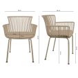 Kick Gartenstuhl Otis - Weiss - Beige