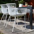 4er Set Kick Gartenstuhl Otis - Weiss - Weiß