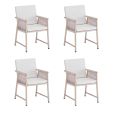 4er Set Kick Gartenstuhl Sia - Beige