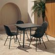 4-er Satz Kick Gartenstuhl Sol - Schwarz