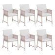 6er Set Kick Gartenstuhl Sia - Beige